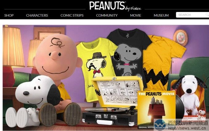����ͯӰ���������չ�������������������Peanuts.com��Snoopy.com�ȶ�ö��Ʒ����