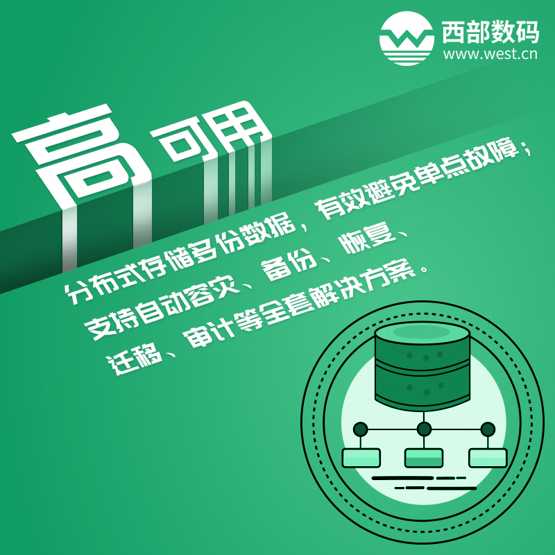 西部数码云数据库RDS 高可用性 西部数码云数据库RDS 高可用性